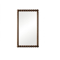 Miroir sur pied en bois d'acacia artisanal de conception haut de gamme personnalisable pour salon, bureau, chambre à coucher