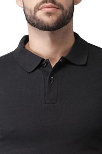 Camiseta Polo Negra de Fábrica, Proveedor de Ropa Masculina Premium, Manga Corta - Product Image 2