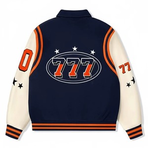 Chaqueta de Cuero Premium Bordada para Carreras, Personalizada, de Cuero Genuino, Estilo Urbano, Servicio OEM ODM, Muestras Disponibles al por Mayor - Product Image 6