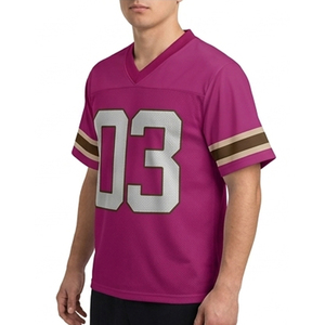 Camiseta de Fútbol Americano Morada para Hombre, Manga Corta, Cuello en V, Número 03, Impresión Sublimada, Malla Transpirable de Poliéster, Corte Regular - Product Image 3