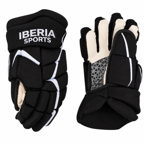 Guantes de Hockey sobre Hielo Negros Premium IBERIA |   Guantes de Protección para Jugadores de Hockey |   OEM Personalizado al por Mayor - Product Image 1