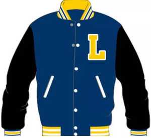 Black Varsity <b>Jacket</b> Unisex Polyester/Cotton <b>Mandarin</b> <b>Collar</b> Single Button Front Preppy Style Autumn Windproof Breathable - Product Image 3