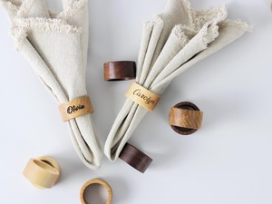 Personalized Rustic Wooden Napkin <b>Rings</b> with Custom <b>Name</b> Engraving-Eco-Friendly Durable Party Table Decor - Product Image 2