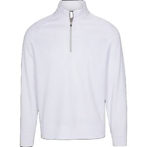 Polyester/Cotton Blend Quarter Zip Fleece Unisex Knit Pullover Midweight <b>Layering</b> Comfortable Everyday Wear OEM Private Label - Product Image 4