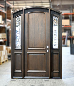 Puerta Lateral de Madera Sólida Minimalista de Alta Durabilidad para Uso en Interiores y Exteriores con Acabado Aislante para Villa - Product Image 2