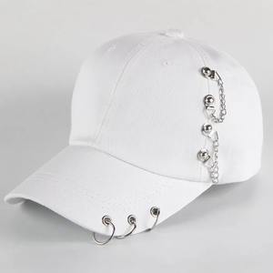Fashion Cotton Baseball Cap Creative Piercing <b>Ring</b> Hip Hop Caps Adult Casual Solid <b>Adjustable</b> Unisex Snapback Hats - Product Image 4