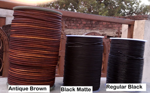 Cordón de cuero hecho a mano, varios tamaños, 2mm, 3mm, fabricación de joyas, cierre de forma plana, varios tamaños, 3mm, accesorios de joyería - Product Image 5