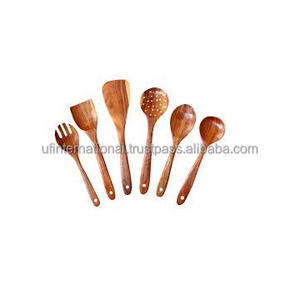 Cucharas mezcladoras de madera al por mayor de diseño Popular en diferentes tamaños Mini cuchara de madera de acero con espejo Producto de la mejor calidad para la venta - Product Image 2
