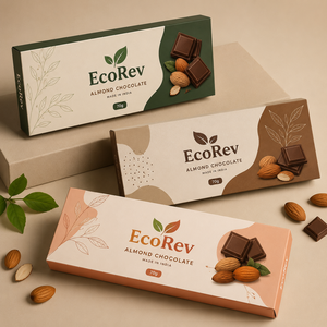 <b>Milk</b> Chocolate Bar Packaging <b>Box</b> 70g Eco-Friendly Rigid <b>Box</b> with Aluminum Foil Liner Art Paper Four-Color Printing - Product Image 3