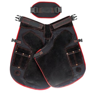 Protège-jambes de fermeur en cuir véritable sur mesure, robustes et réglables, pour le soin des sabots et la protection au travail - Product Image 4