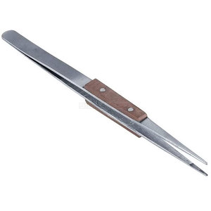 Print Logo Fiber Tip Eyelash Tweezers 6-1/2" Non Locking Pointed Fiber Grip Tweezers Jewelry Eyelash Tweezer by SIGAL MEDCO - Product Image 1