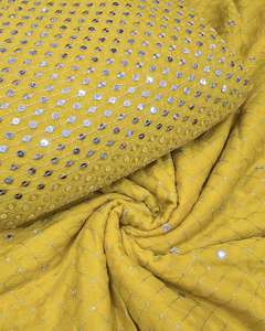 Designer Sequin Embroidery Fabric Satin Organza Lace <b>Textile</b> For Couture Dress Boutique And Fashion Industry - Product Image 1
