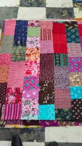 Telas de Retazos Transpirables Tejidas Recicladas, 100% Algodón, Restos Textiles, Materiales de Decoración Boho para el Hogar, Acolchado Kantha Sostenible - Product Image 2