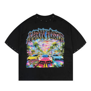 Dtg for O-Neck Short Sleeve Regular Fit Streetwear Blank T-<b>shirt</b> High Quality Cotton Acid Wash Drop Shoulder T-<b>shirt</b> - Product Image 4