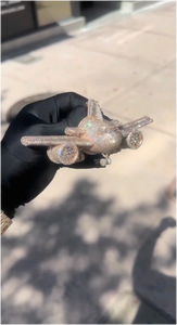 เครื่องประดับ CONCEPTION จี้รูปเครื่องบินเงินแท้ 925 ชุบทองคำขาวประดับเพชร VVS มอยส์ซาไนต์ - Product Image 2