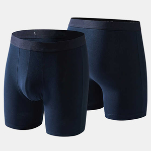 Sous-vêtements de sport pour homme en maille à séchage rapide, antibactériens, polyester/élasthanne, teinture unie, boxers de course professionnels - Product Image 5