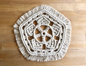 Geometric Macrame Table <b>Mats</b> Suitable for Beverage Serving and Aesthetic Coffee Table Styling Handmade Table <b>Mats</b> From India - Product Image 1