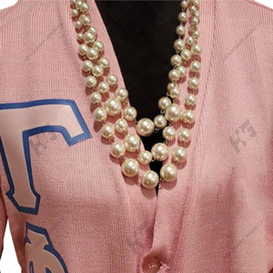 Cardigan en tricot personnalisé brodé pour femmes de la sororité Gamma Phi, cardigan grec sublimé pour femmes - Product Image 2