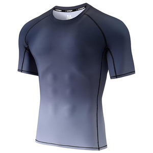 Camiseta de Compresión con Diseño de Lobo para Hombre, Secado Rápido, Ropa Deportiva para Gimnasio, Logotipo Personalizado, Proveedor OEM - Product Image 1