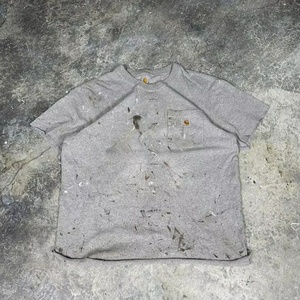T-shirt pour homme en coton épais, style streetwear hip-hop, délavé à l'acide, imprimé graphique surdimensionné, style vintage brut, décontracté - Product Image 1