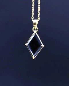 Collar con Colgante de Turmalina Negra en Forma de Cometa, Cadena Chapada en Oro y Plata, Cristal Curativo, Protección, Piedra Energética, Joyería, Regalo - Product Image 5