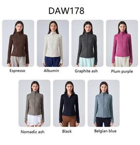 Veste de sport en nylon extensible à fermeture éclair intégrale pour femme Roregal, automne-hiver, manches longues, course à pied, entraînement, fitness, vêtements de sport - Product Image 4