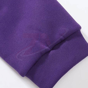 100% Cotton Fleece Purple Color Blocking Hooded <b>Tracksuit</b> Set Casual Wear <b>Plain</b> <b>Tracksuit</b> Full Sleeve Drawstring Autumn Wear - Product Image 5