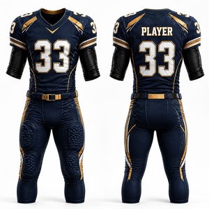 New Sublimated American Football Uniform Set Custom Team Jersey Pants Lightweight Training Competition Sportswear Supplier - Product Image 1