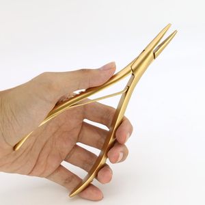 Stainless Steel Rubber Grip Flat <b>Pliers</b> for Hair Extension Remover Keratin Bonding Hair Clamp Bond Crusher Hair Extensions <b>Tools</b> - Product Image 4