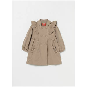 Veste coréenne OZKIZ Luna pour filles de 2 à 6 ans, trench-coat à volants pour enfants, collection printemps/automne, vente en gros, mode - Product Image 1