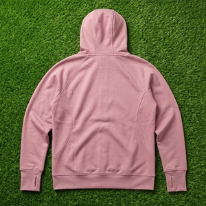 Sweat-shirt à capuche en polaire rose poussière pour femme avec poche kangourou, vêtements de sport, streetwear, vente en gros personnalisée - Product Image 6