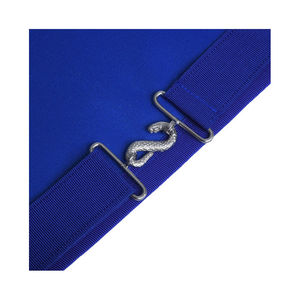 Insignia Bordada de Lujo para Oficiales de Logia Azul, con Imán, Tela Blanca y Borde Azul, para Historiadores de la Francmasonería - Product Image 4