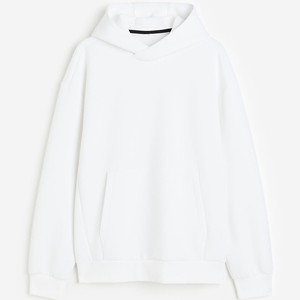 Sudadera con Capucha Unisex Blanca 2026 al por Mayor, Ajuste Regular, Diseño Casual con Bolsillos, Tejido de Punto, Color Sólido, para Invierno - Product Image 1