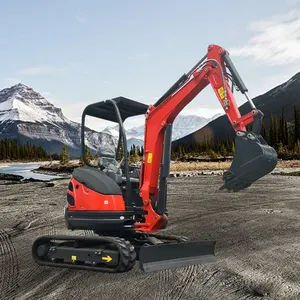 Baolu Meilleur prix Moteur Kubota 2.5 tonnes Mini excavatrice Petite machine à creuser les tranchées avec accessoire avec pilote