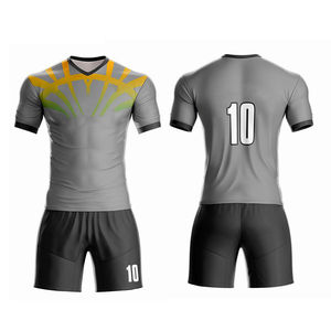 Tenues de football en polyester pour hommes et femmes, vente en gros, séchage rapide, respirantes, légères, personnalisables, sublimées - Product Image 1