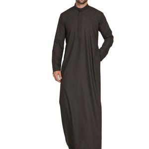 ชุดโทบแบบระบายอากาศได้ดีสำหรับผู้ชายมุสลิม สีดำ ดีไซน์แบบอาหรับ กาตาร์ แขนยาว ความยาวถึงข้อเท้า ชุดสำหรับเดือนรอมฎอน - Product Image 5