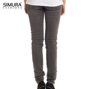 Women's Skinny <b>Boot</b> Cut High Waist Denim Jeans Spandex/Cotton Blend Breathable Eco-Friendly Multi-Wash Finish Casual Style OEM - Product Image 4