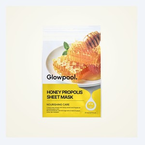 Masque facial coréen GLOWPOOL K-Beauty Glowful Honey Propolis Sheet Mask Fabriqué en Corée 10 masques faciaux fonctionnels pour le soin de la peau - Product Image 5