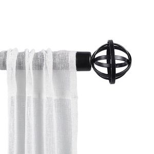 Look simple et attrayant Embouts complets de boule de torsion Nickel brossé (lot de 2) Accessoires de tringle à rideau Décoration intérieure à bas prix - Product Image 3