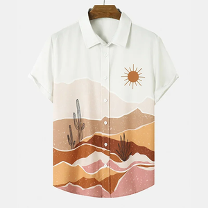 Camisa de Cactus del Desierto para Hombre, Estampado 3D, Camisa Hawaiana de Verano, Estilo Harajuku, Blusa de Moda, Manga Corta, Ropa de Playa para Vacaciones - Product Image 3