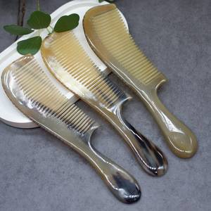 <b>Personalized</b> Natural Buffalo Horn Comb, Handmade Anti Stress and <b>Massage</b> Buffalo Horn Comb for Hair, Beard, Pocket Horn Comb - Product Image 3