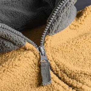 Veste bomber en polaire respirante pour homme et femme, couleur personnalisée, fermeture éclair, automne, hiver, chaude, décontractée, surdimensionnée, best-seller - Product Image 6