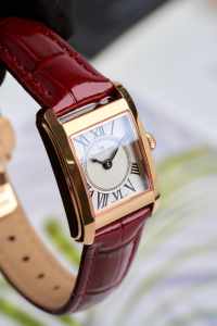 Montre à quartz résistante à l'eau, en acier inoxydable, rectangulaire, Alexander Ferros 7282R-02, verre saphir, bracelet en cuir, RONDA 50 m - Product Image 5