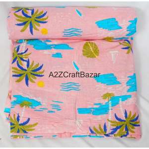 Tissu 100% Coton Écologique Tissé Séchage Rapide Respirant Léger Imprimé au Bloc Fil 60S/60S Style Croisé Rajasthan pour Femmes et Filles - Product Image 3