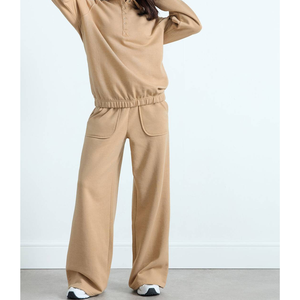 Pantalon de survêtement personnalisé en molleton épais, style streetwear décontracté avec poches, pour marathon, entraînement de basketball, coupe droite, pour femme - Product Image 1