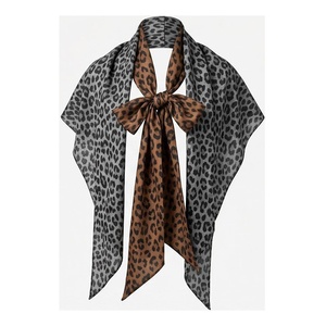 Women's Square Silk Scarf <b>Leopard</b> <b>Print</b> Elegant Multi-Functional Fashion <b>Accessory</b> All Seasons - Product Image 1