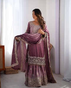 Ethnic Embroidered Salwar Kameez Kurti Set for <b>Wedding</b> Party Women Indian Pakistani Clothing - Product Image 1