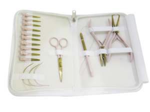 Hair Extension Application Kit with Tape Sealing Pliers Micro <b>Ring</b> Tool Hook Needle Threader <b>Clips</b> and Scissors - Product Image 2