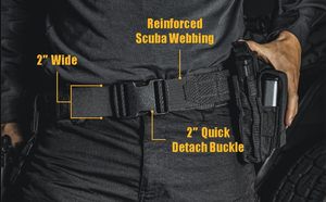 Heavy Duty Utility Waist Belt with <b>Pouches</b> Adjustable Outdoor Gear Belt for Hiking Camping <b>Work</b> - Product Image 3