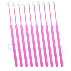 Outil professionnel pour la pose d'extensions de cheveux, crochet à tirer | Crochet d'installation pour micro-anneaux et nano-perles |   Outil d'extension en acier inoxydable - Product Image 6